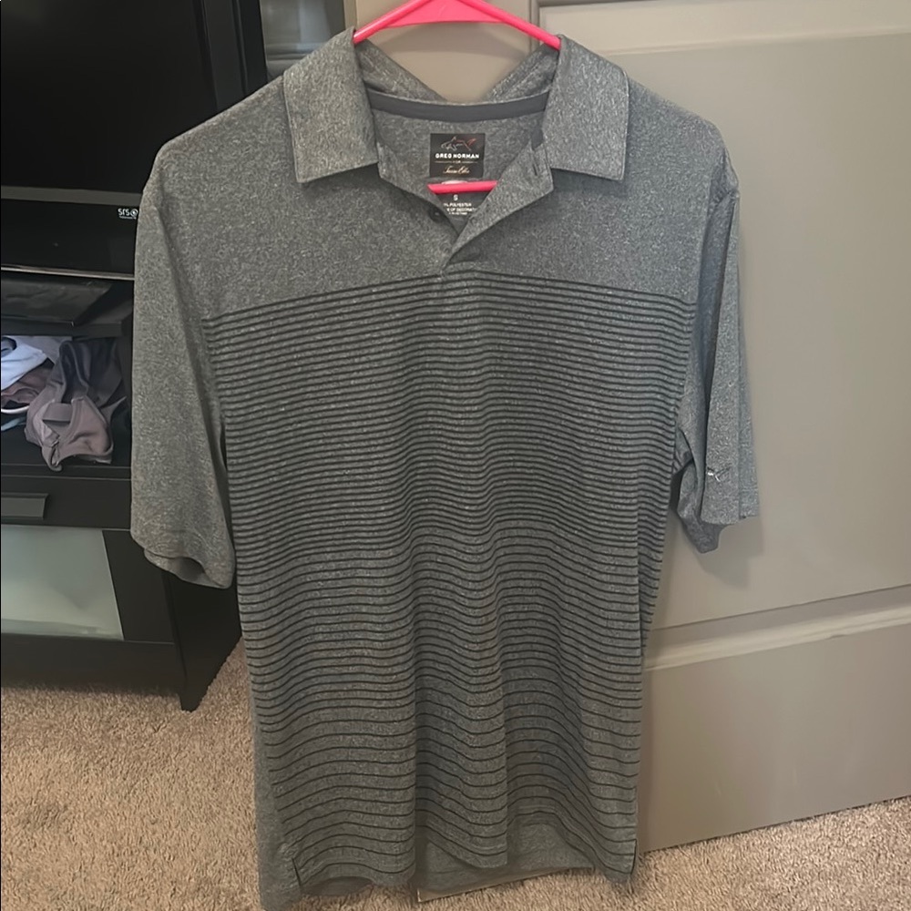 Men's Gray stripped Polo Shirt